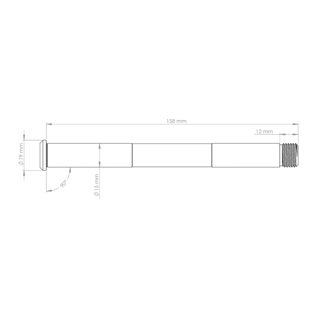 Burgtec Thru Axle - front | 15x110mm Boost | 158mm | for RockShox - burgtec black