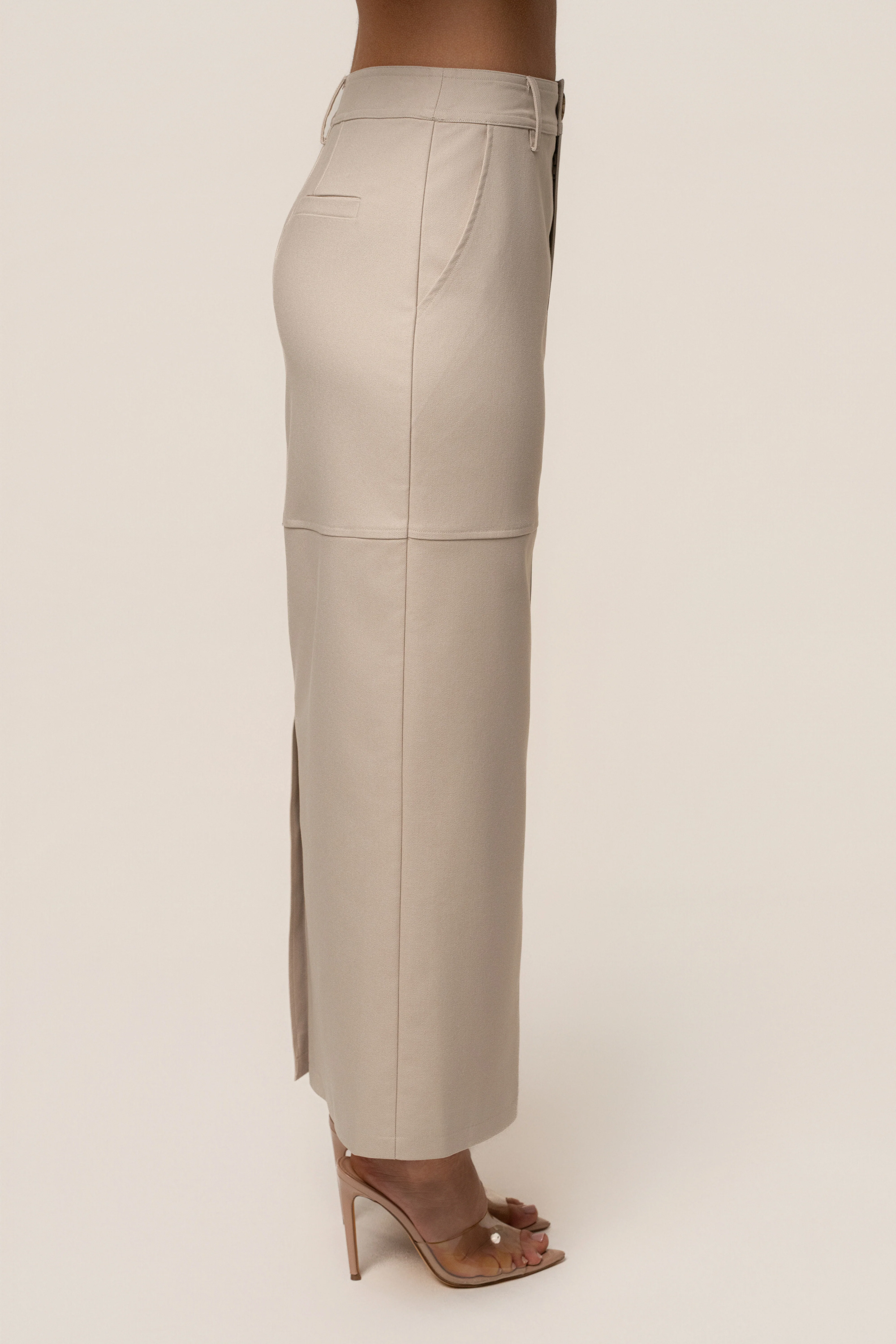 Beige In Focus Skirt