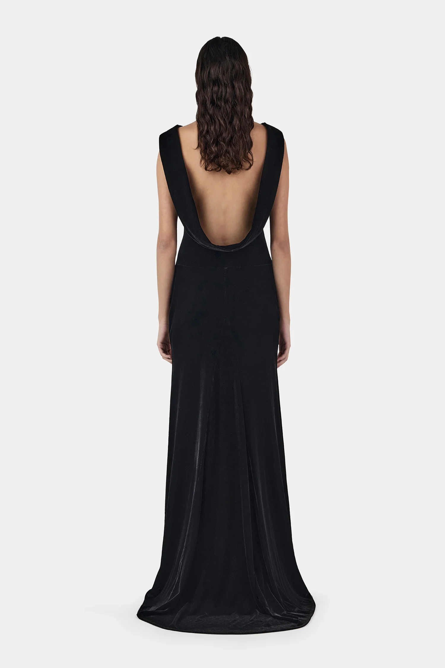 Isolde Velvet Dress Black