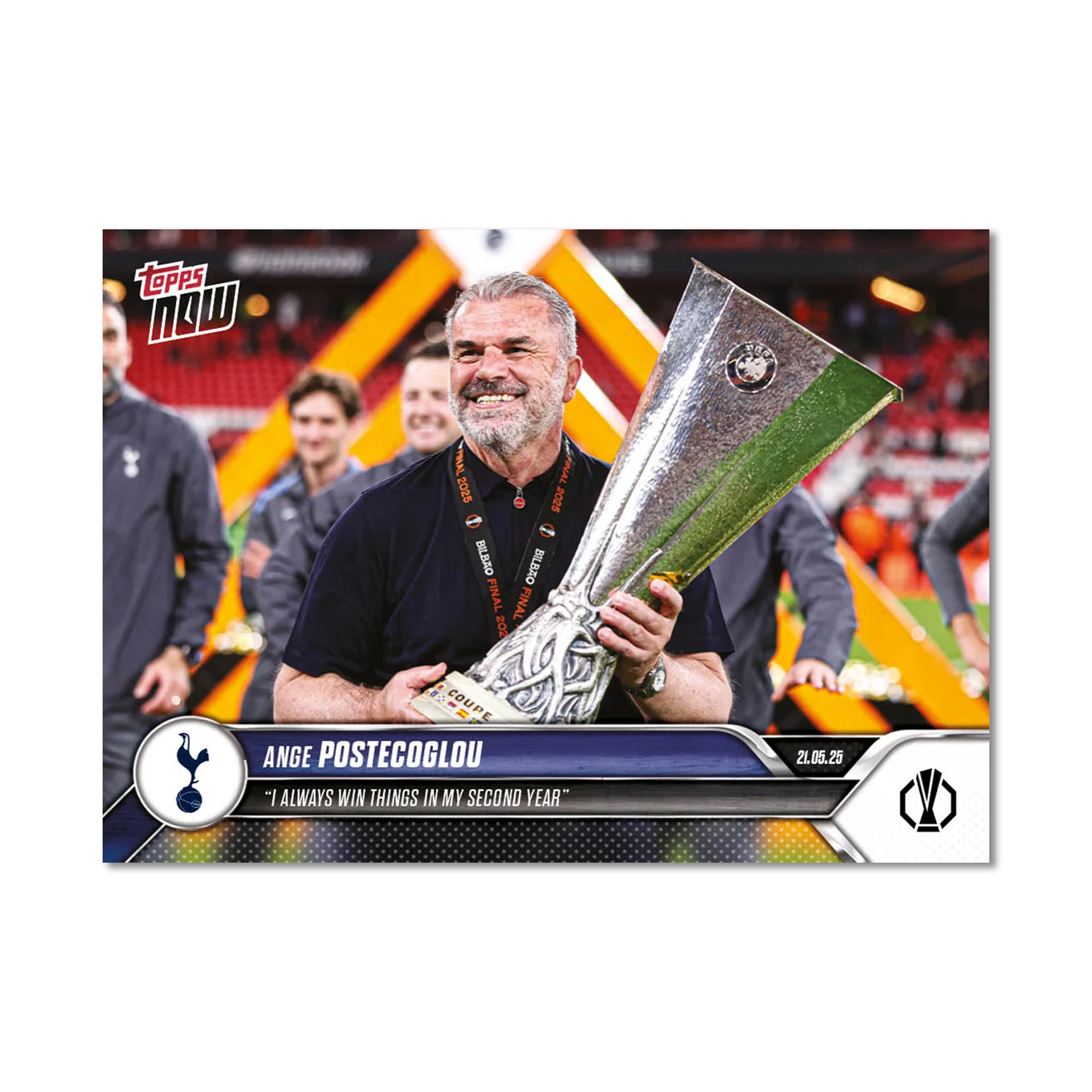 Ange Postecoglou - 2024-25 UEL Topps NOW® Card 35 - LOOK FOR RELIC