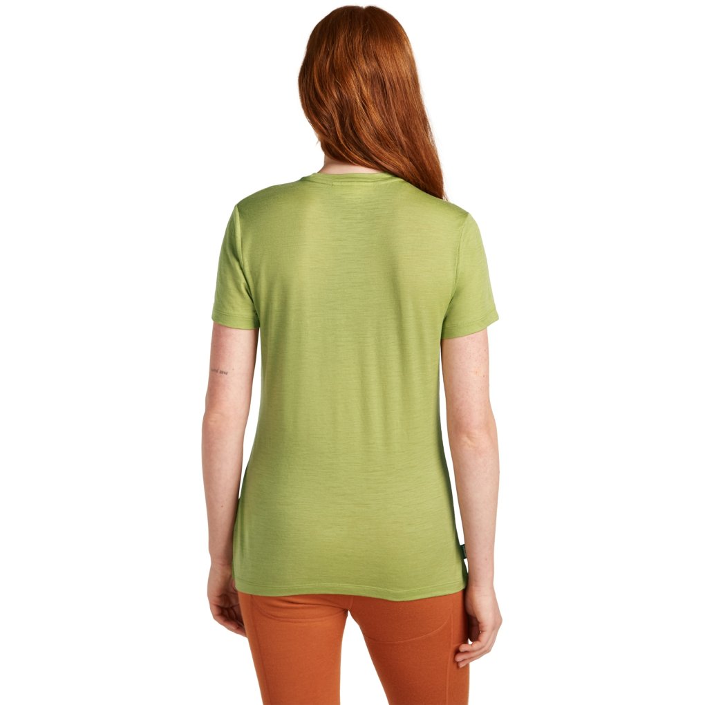 Icebreaker Merino 150 Tech Lite T-Shirt Adventure Ride Women - Olive