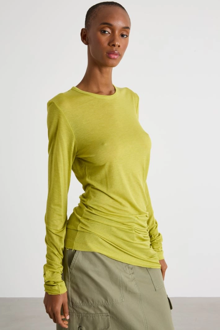 Asymmetric T-shirt - GREEN