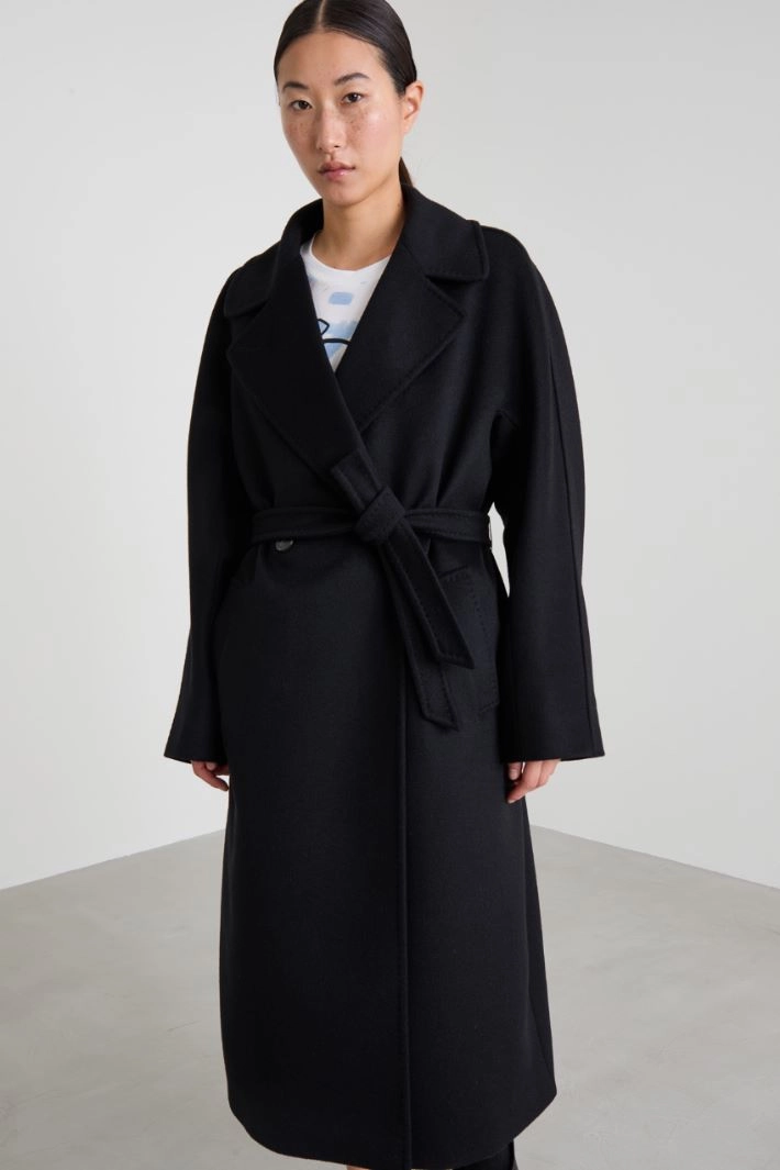 Cashmere coat - BLACK