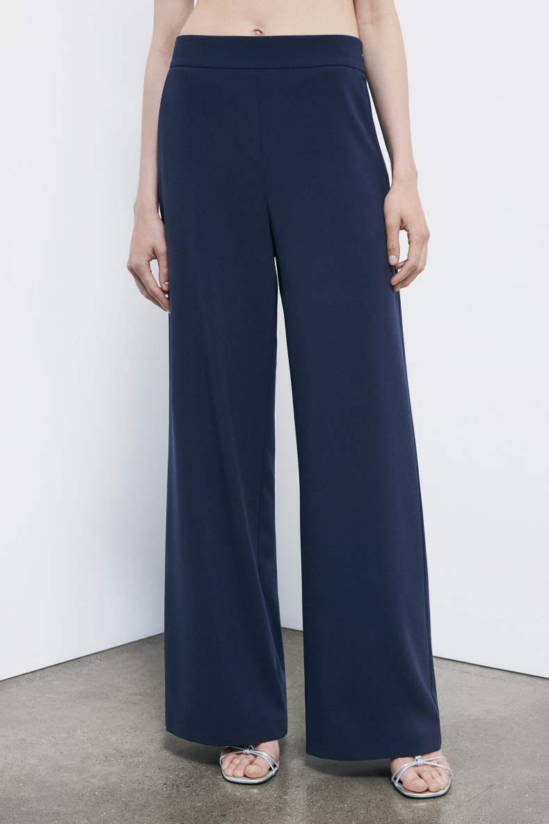 Stretch crêpe palazzo pants