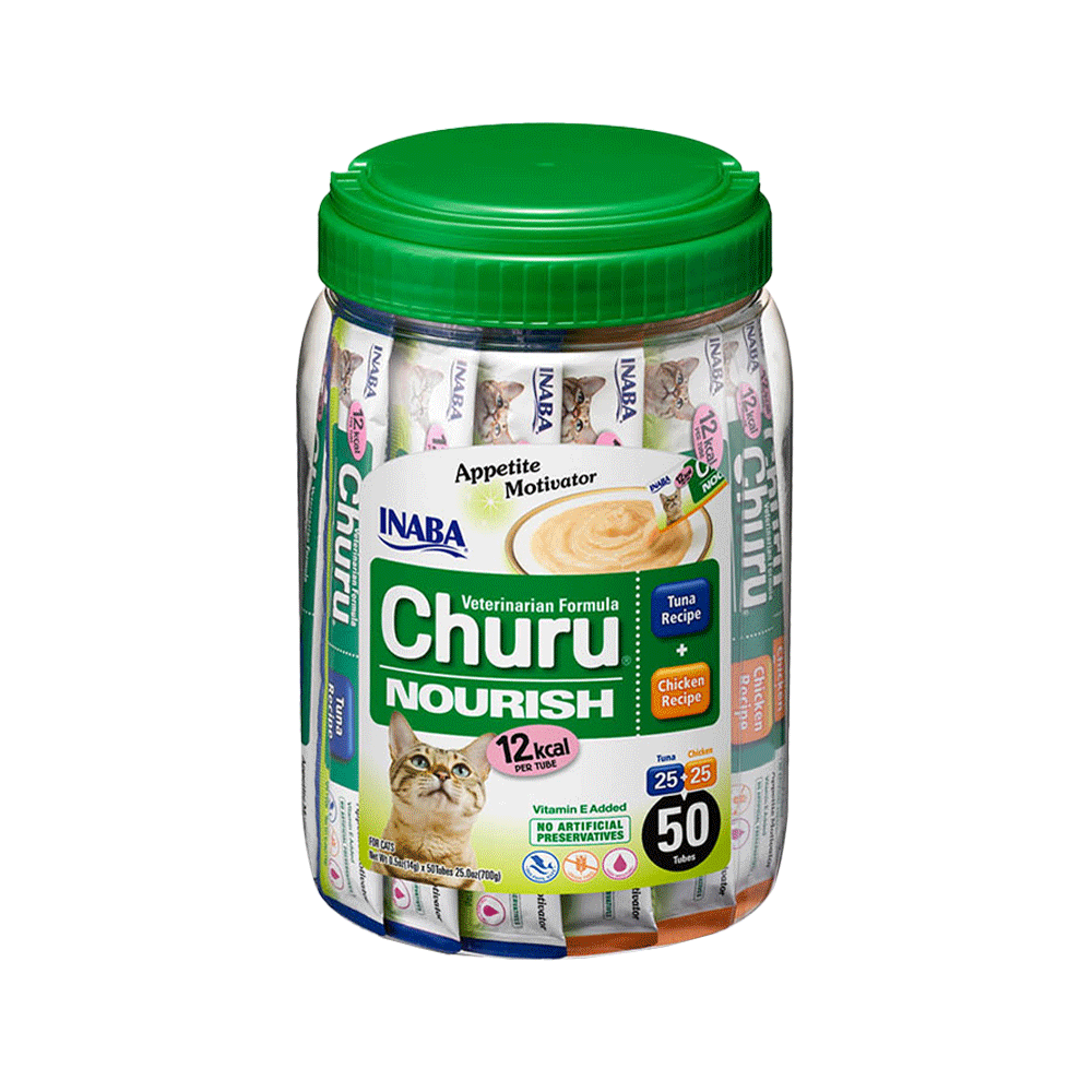Churu Nourish Appetite Motivator Chicken & Tuna - 50 pieces
