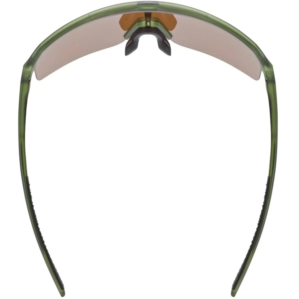 Uvex ramp Cycling Glasses - olive matt/mirror gold