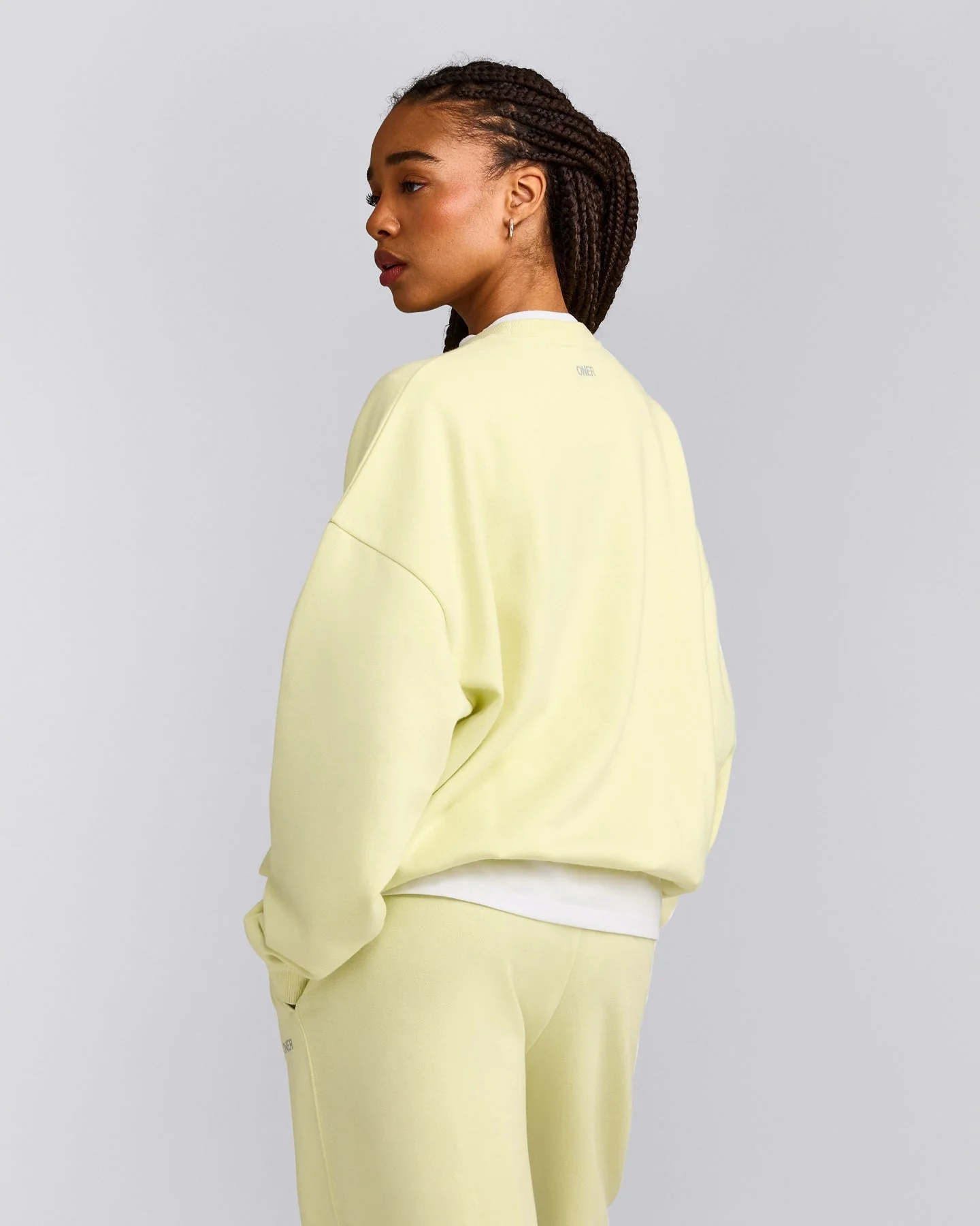 Foundations All Season Crew Neck Sweatshirt | Pastel Yellow