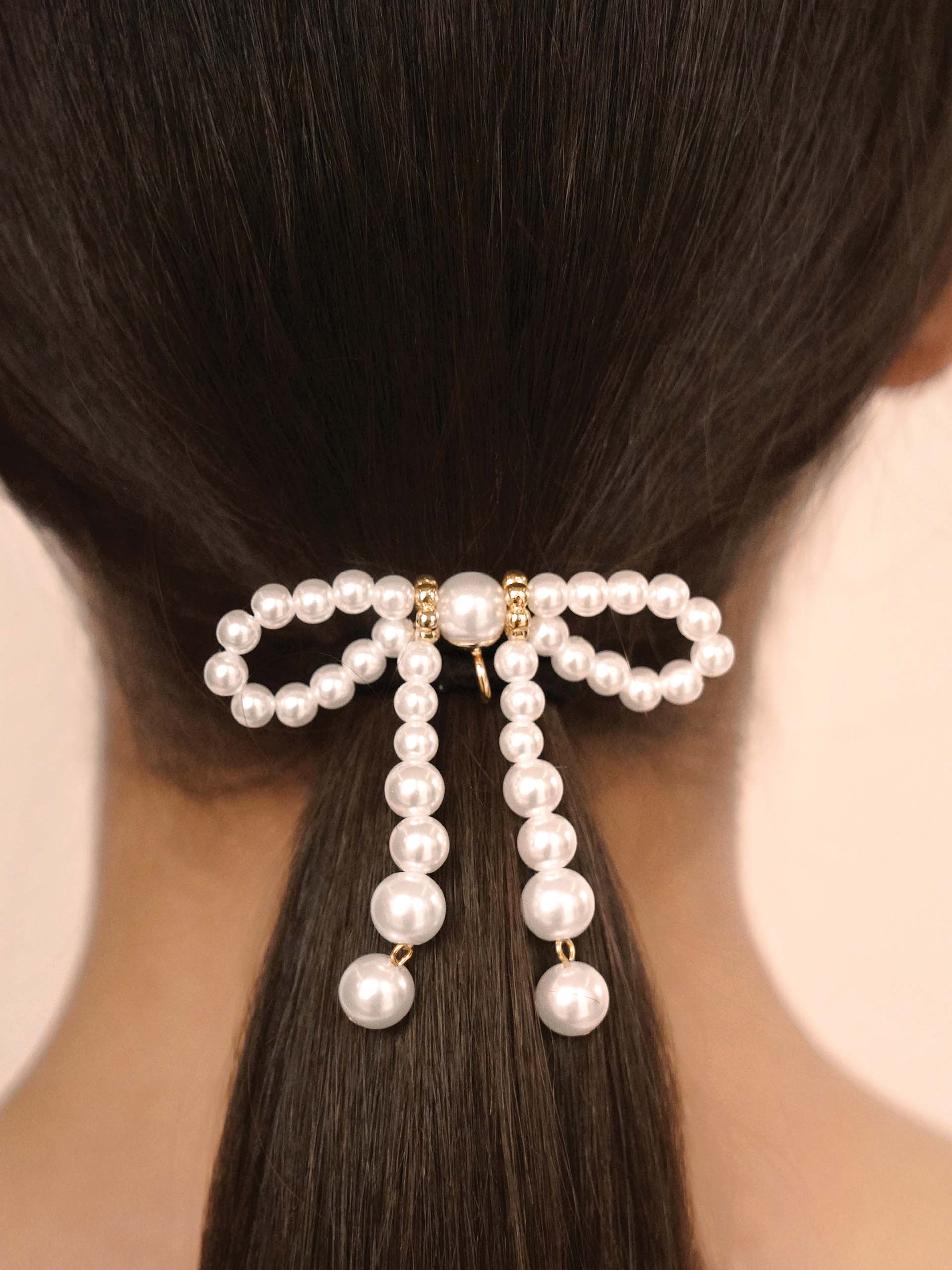 Aurora Pearl Bow Hair Tie