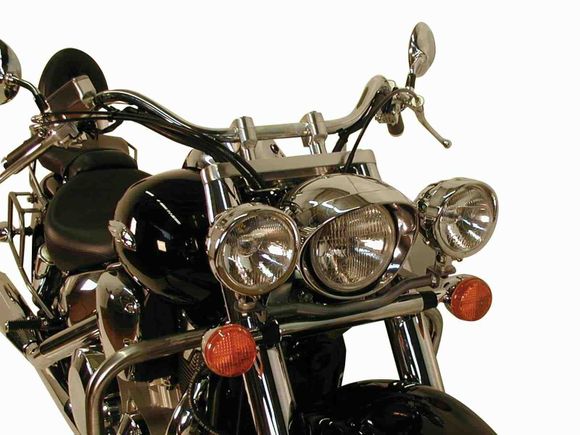 Hepco & Becker Twinlight (road) lights with bracket and cable - chromeHONDA 1300 VTX 1300 S (SC52) - 2003 - 2007Ref: HBE00022A / 400931 00 02