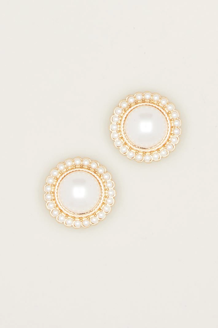 Pearl earrings - WHITE GOLD