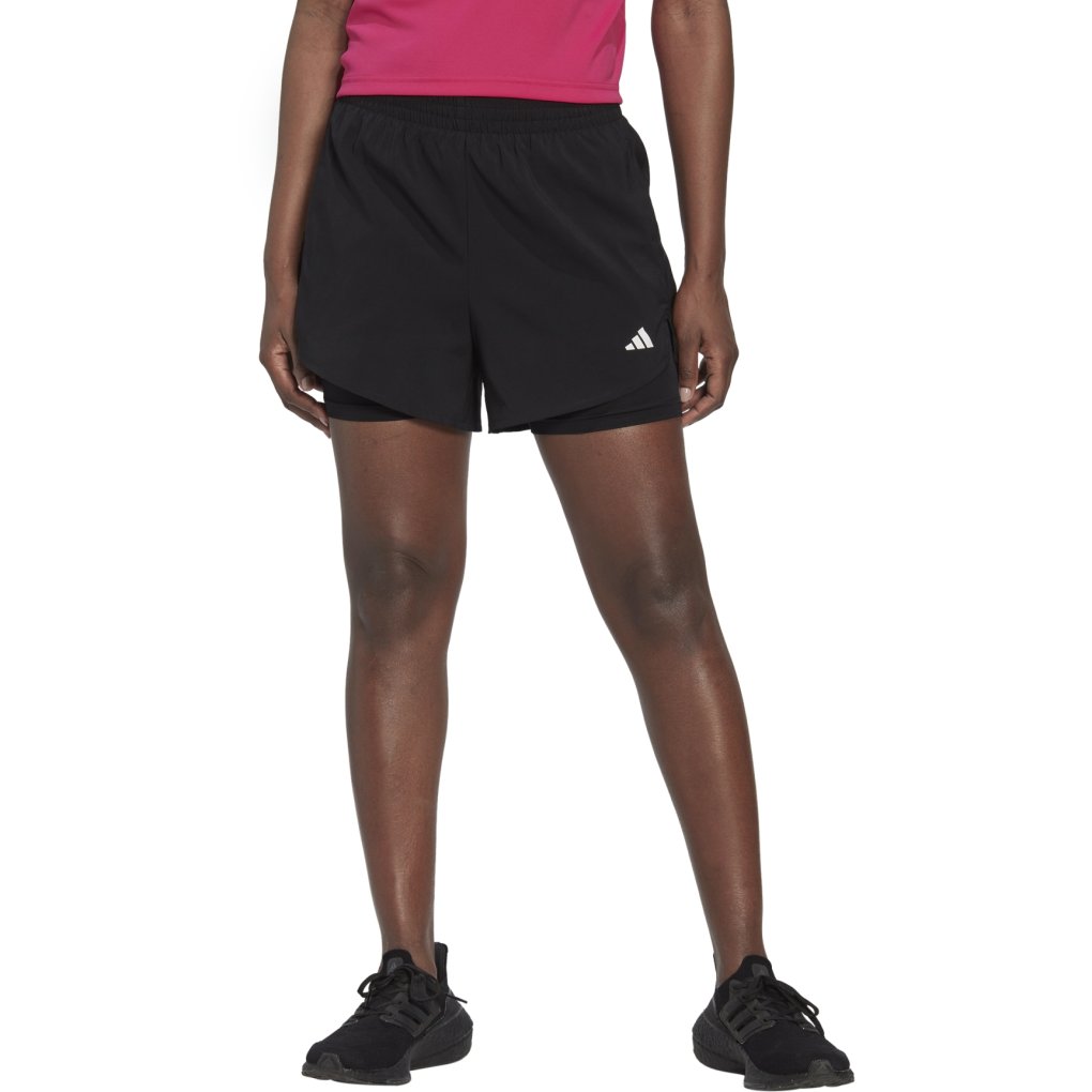 adidas AEROREADY Made for Training Minimal 2-In-1 Shorts Women - black/white HN1044