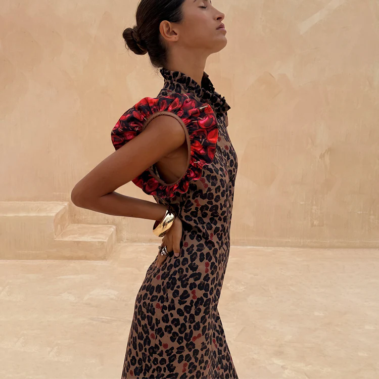 Cherry Leopard Remi Dress