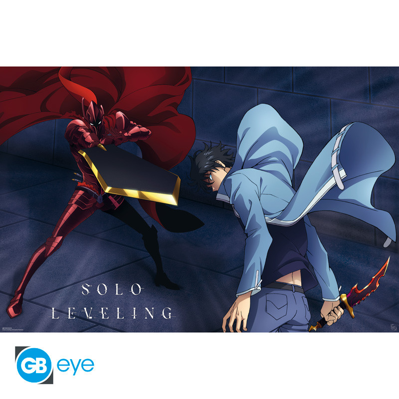 SOLO LEVELING Poster Jinwoo vs Igris (91.5x61cm)