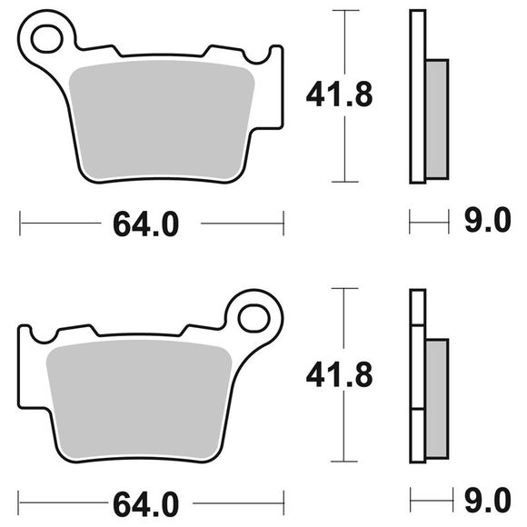 SBS 791SI Sinter Sintered Metal rear brake padsRef: 791SI / 791030