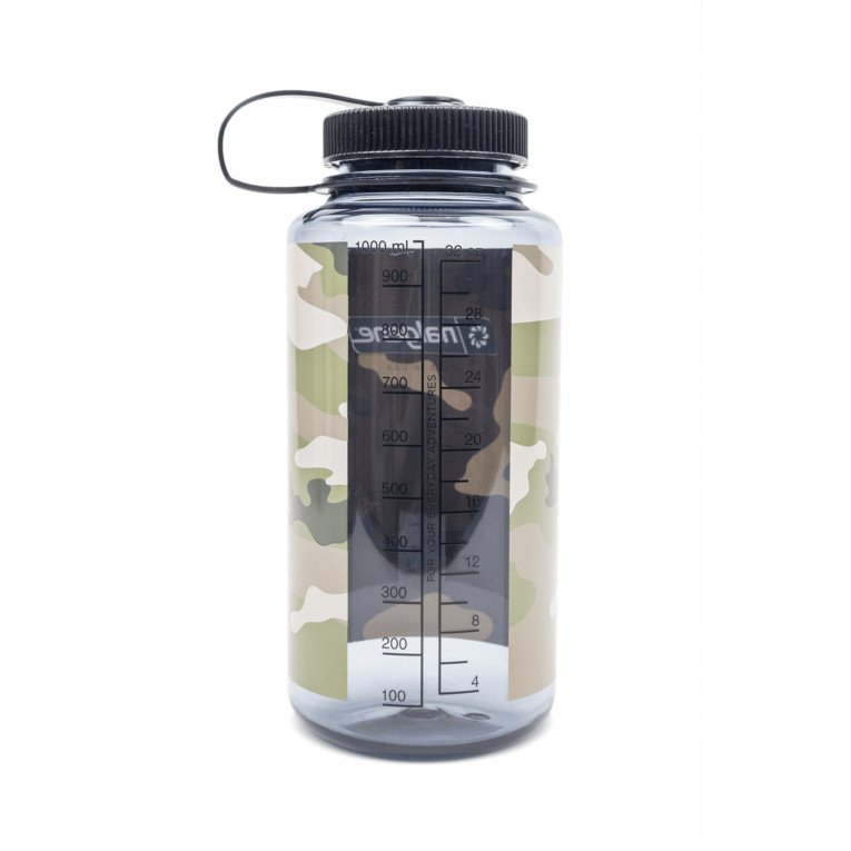 Nalgene Wide Mouth Sustain Bottle 1L - camo print - gray black