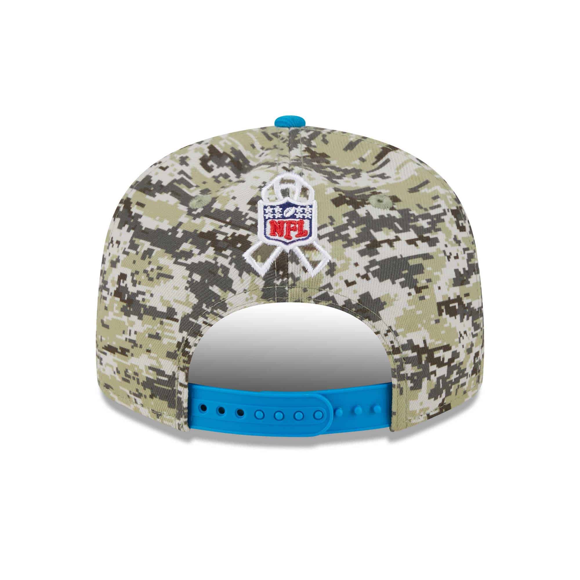 Carolina Panthers Camo 2023 NFL Salute to Service New Era 9FIFTY Snapback Cap