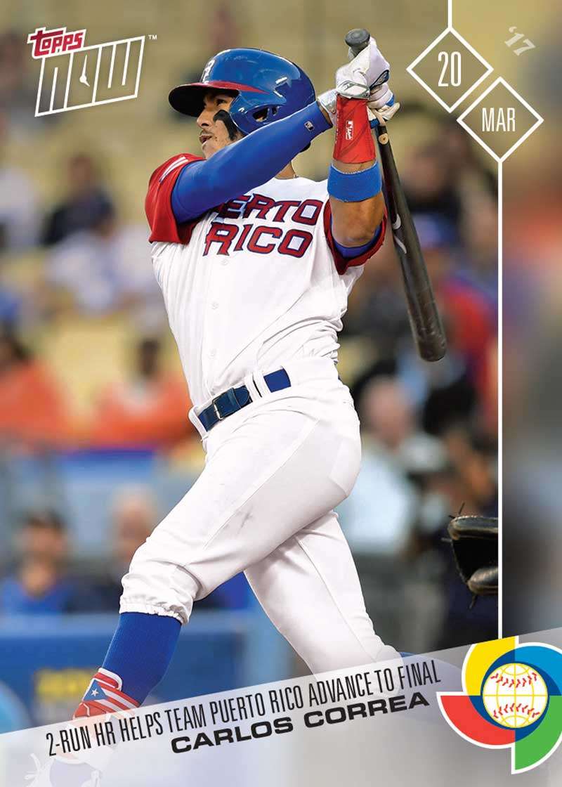 Carlos Correa - 03/20/17 TOPPS NOW® Card W-50 - Print Run: 291