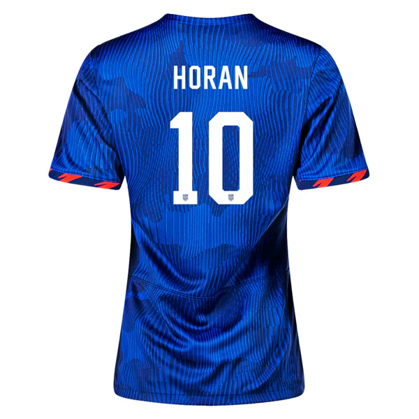 Womens United States Lindsey Horan 4 Star Away Jersey 23/24 w/ 2019 World Cup Champion Patch (Hyper Royal/Loyal Blue)