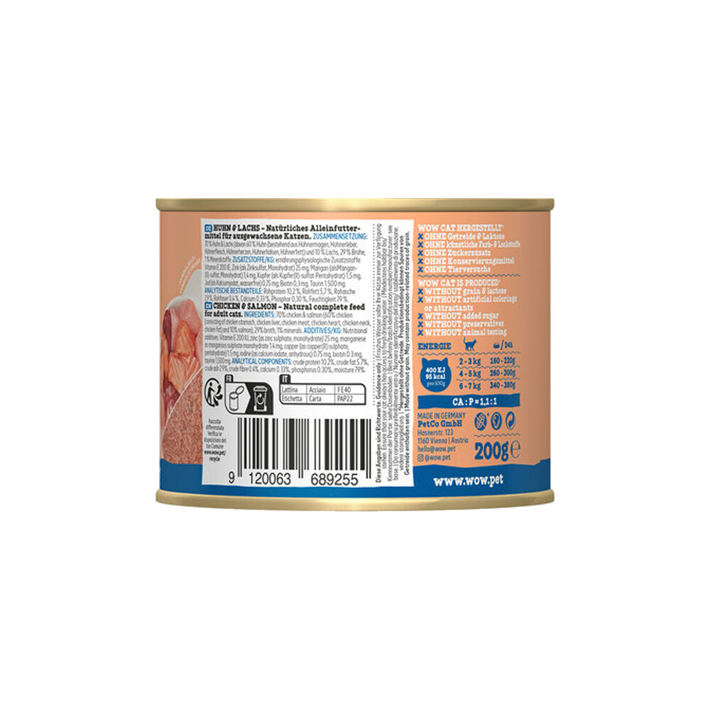 WOW Cat Wet Adult - Chicken & Salmon - 400 g