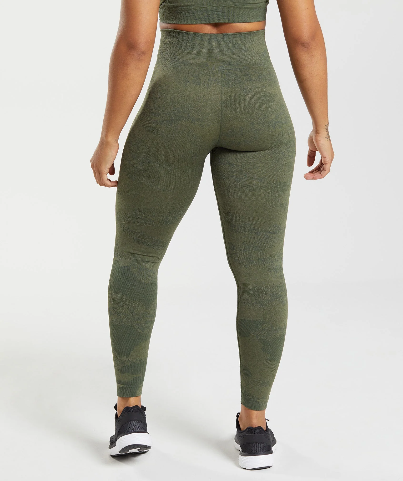 Adapt Camo Seamless Leggings Moss Olive/Core Olive