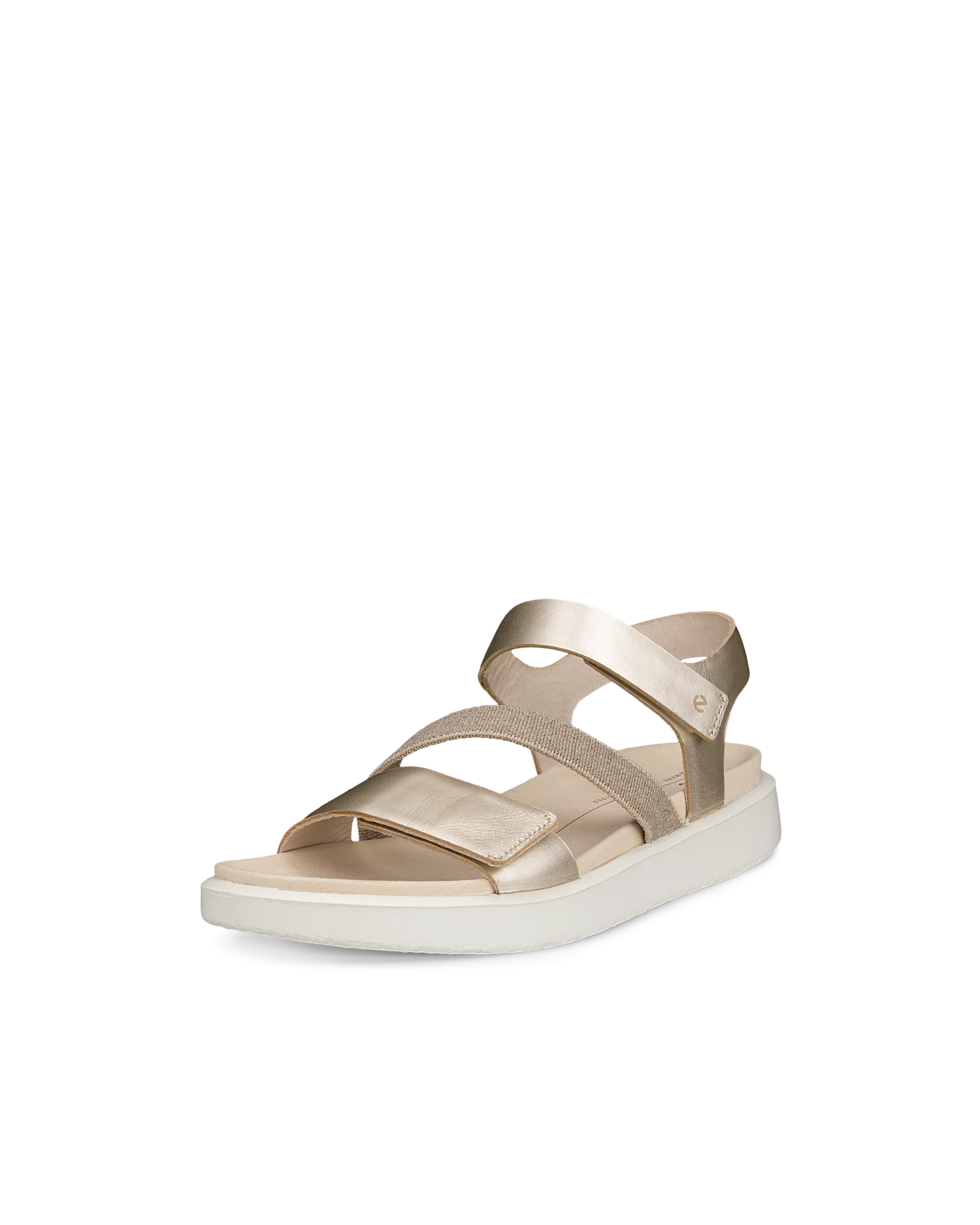 ECCO FLOWT W Damen Flache Ledersandale Gold