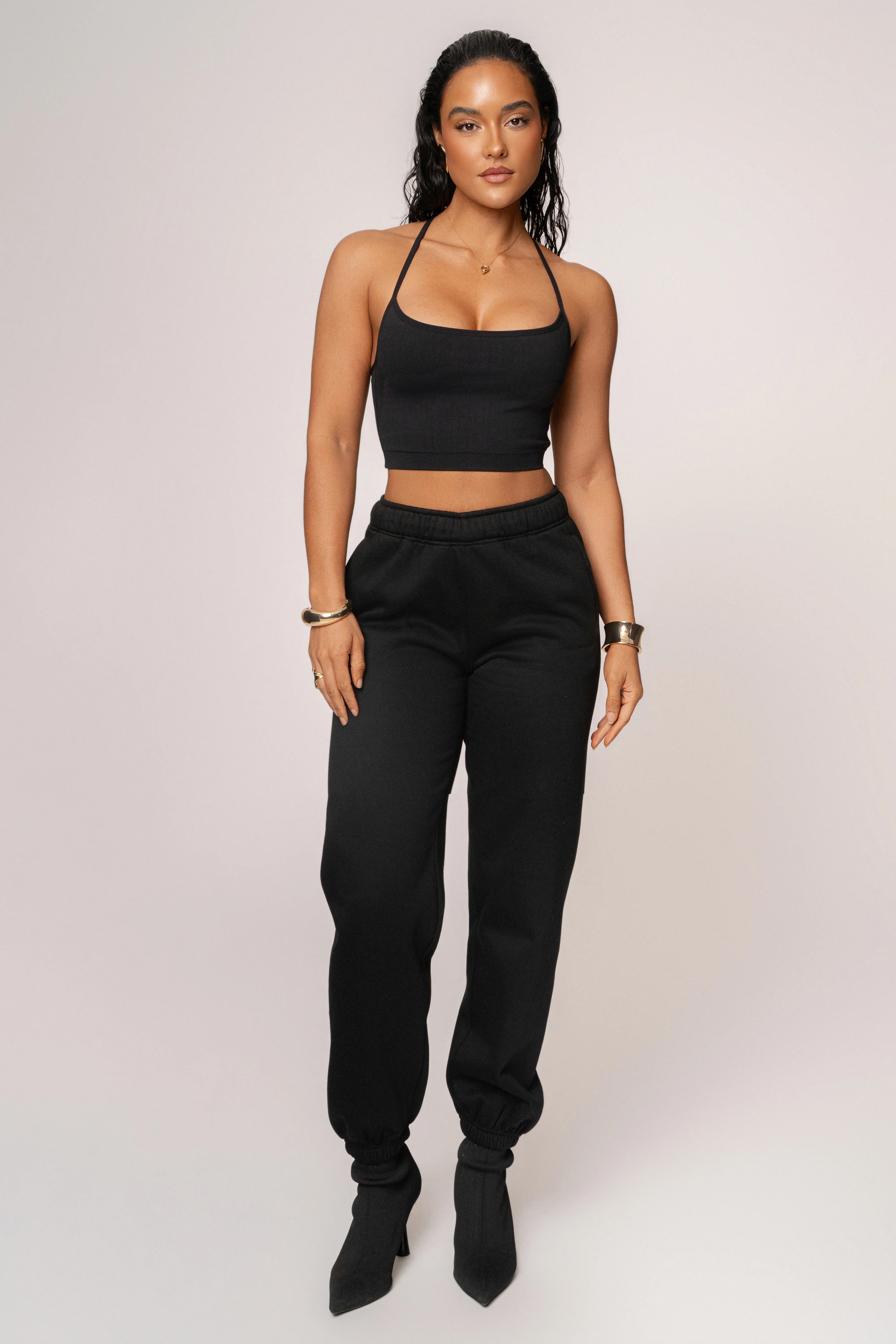 Black Active Crop Top
