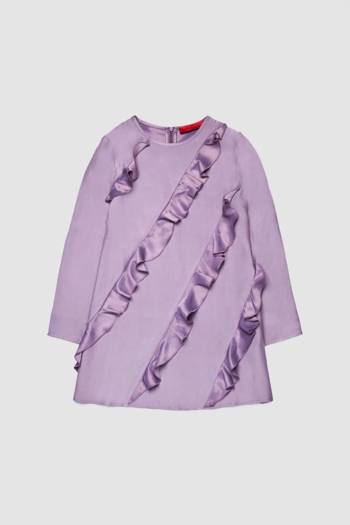 Dress with ruffles KID - LILAC