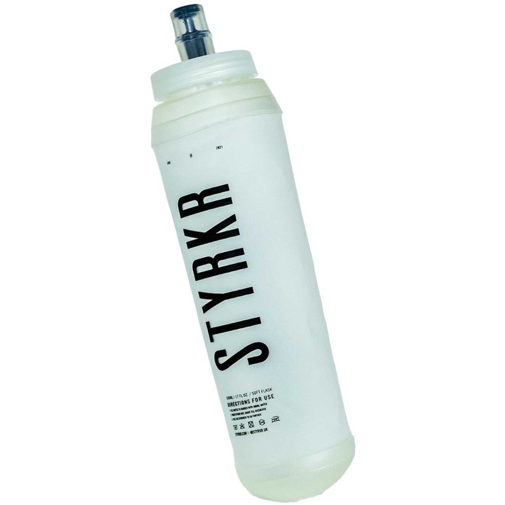 Styrkr Soft Water Bottle Running Flask 500ml - transparent