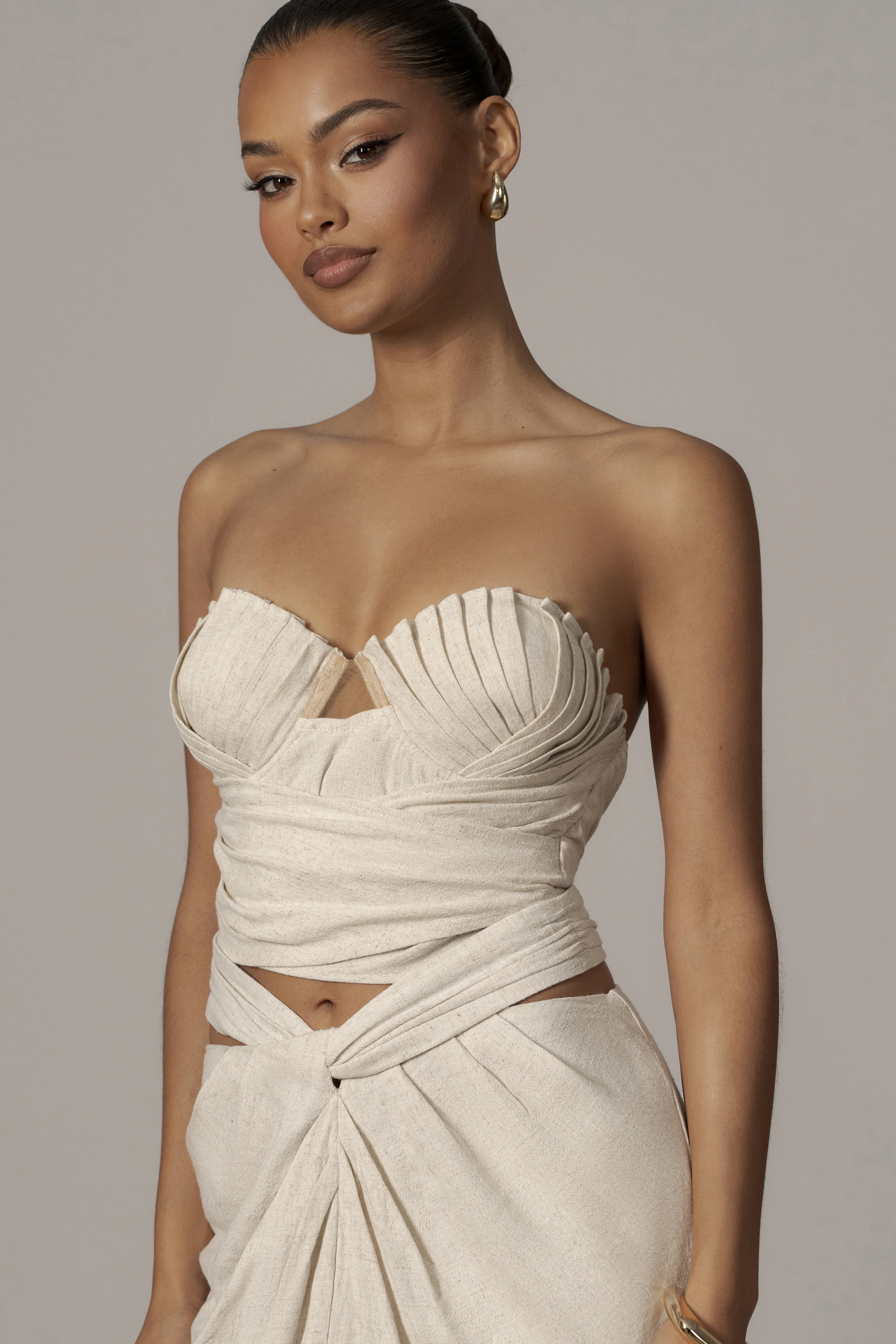 Natural Arielle Bustier Top