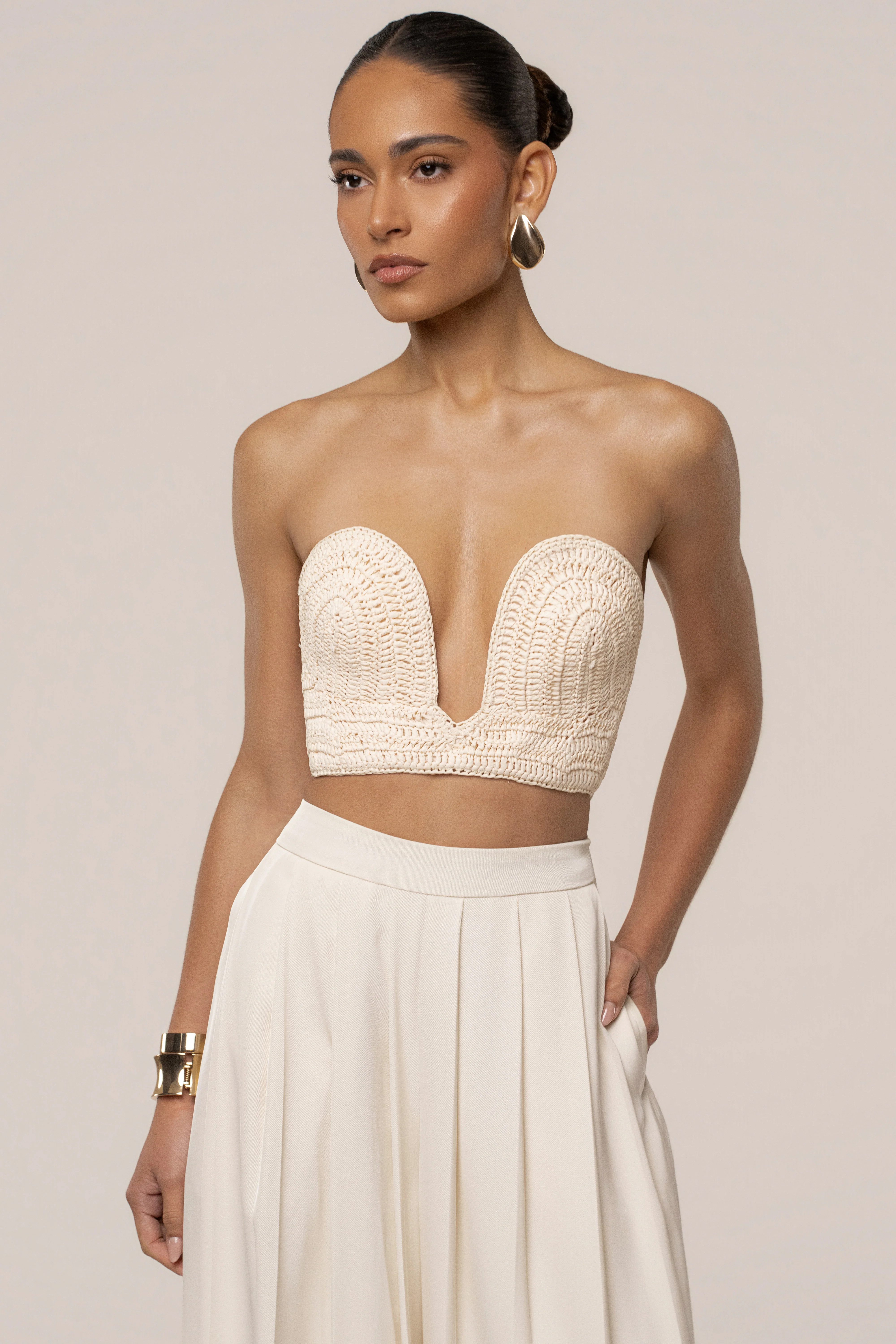 Buttercream Sail Away Texture Bustier