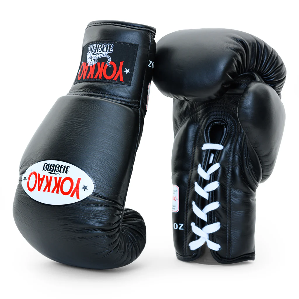 Matrix Black Lace Up Boxing Gloves