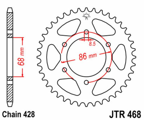 Crown JT. Standard steel 468 - 428Ref: Jtc00099A / 1075048002