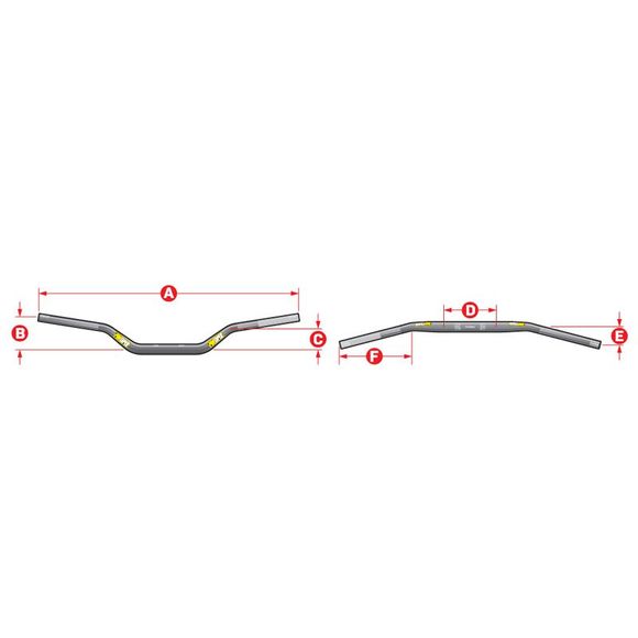 Guidon Pro Taper SE Ricky Carmichael noir diamètre 22mm UniverselRef : PTR0018 / 025296