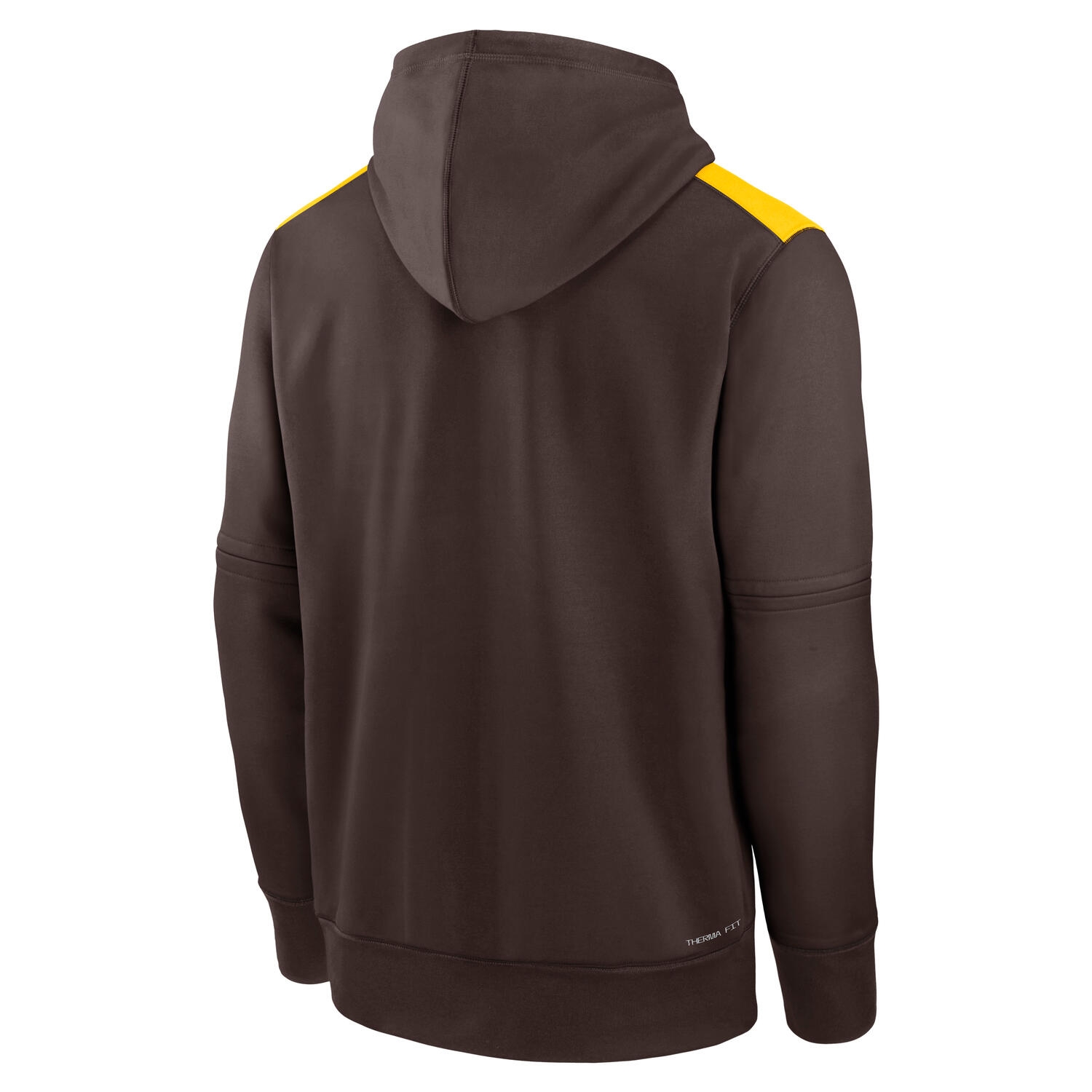 San Diego Padres 2025 MLB Authentic Performance Therma Hoodie Brown