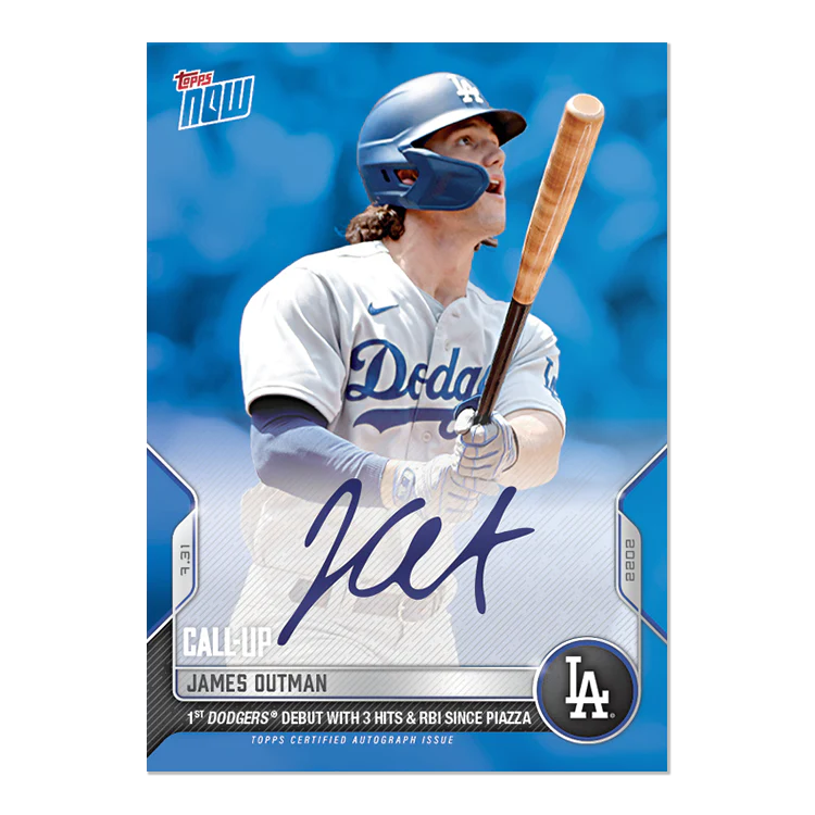 On-Card Auto # to 49 - James Outman - 2022 MLB TOPPS NOW® Card 625B