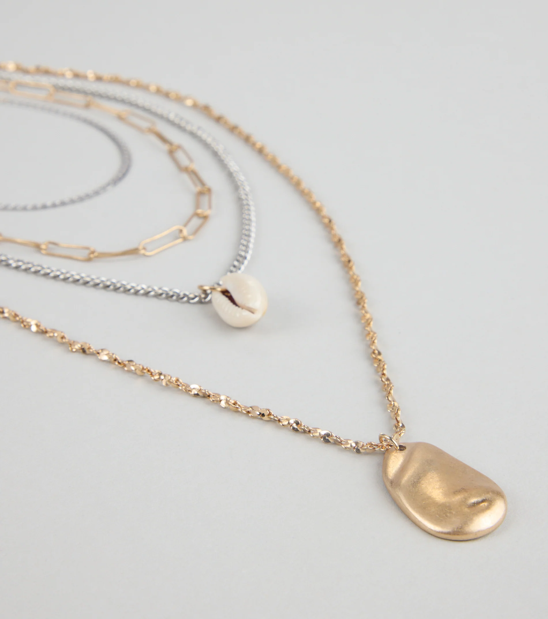 Layer Slayer Mixed Chain Pendant Necklace