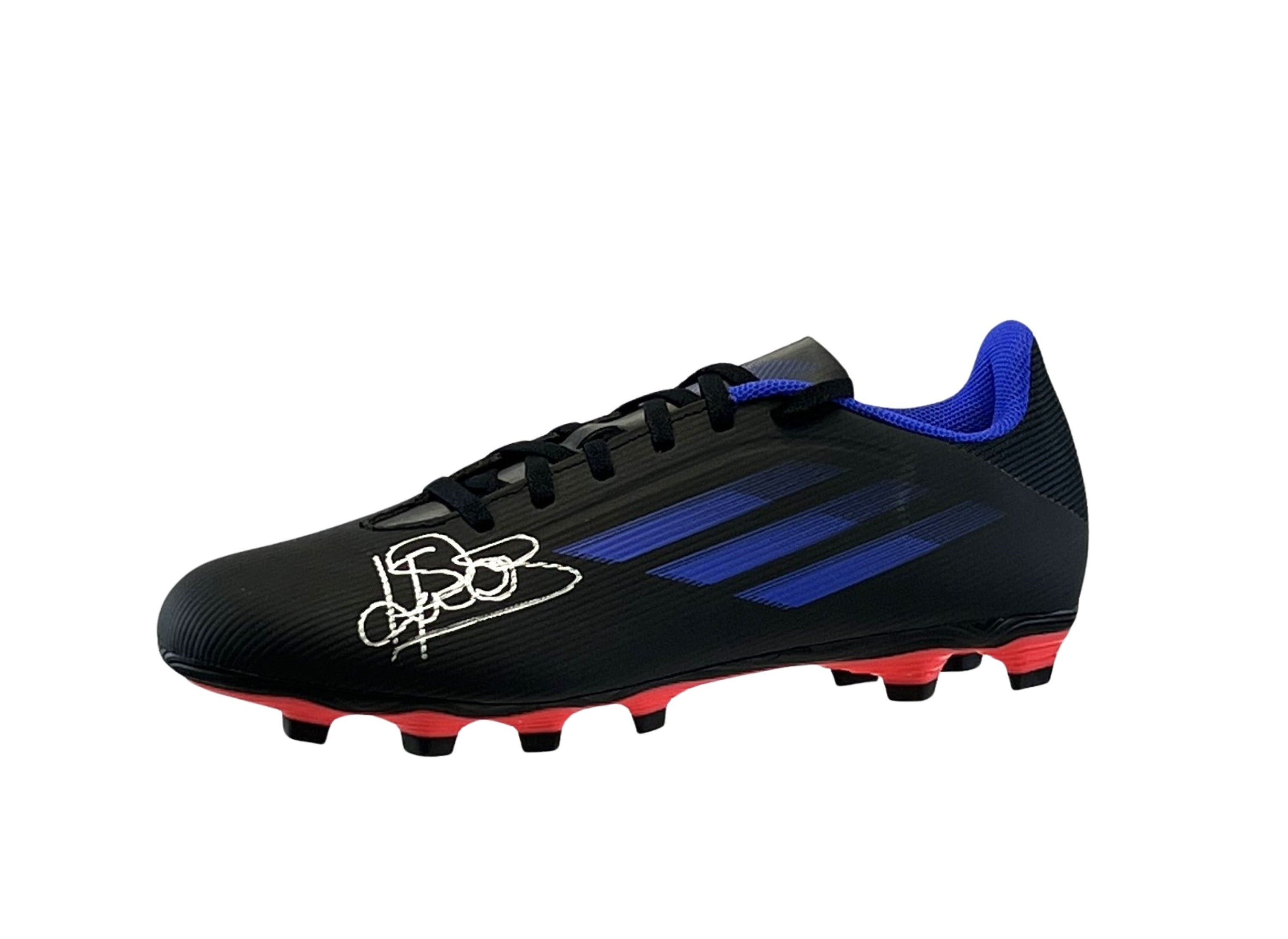 Patrick Kluivert Autographed Black and Blue Adidas Cleat
