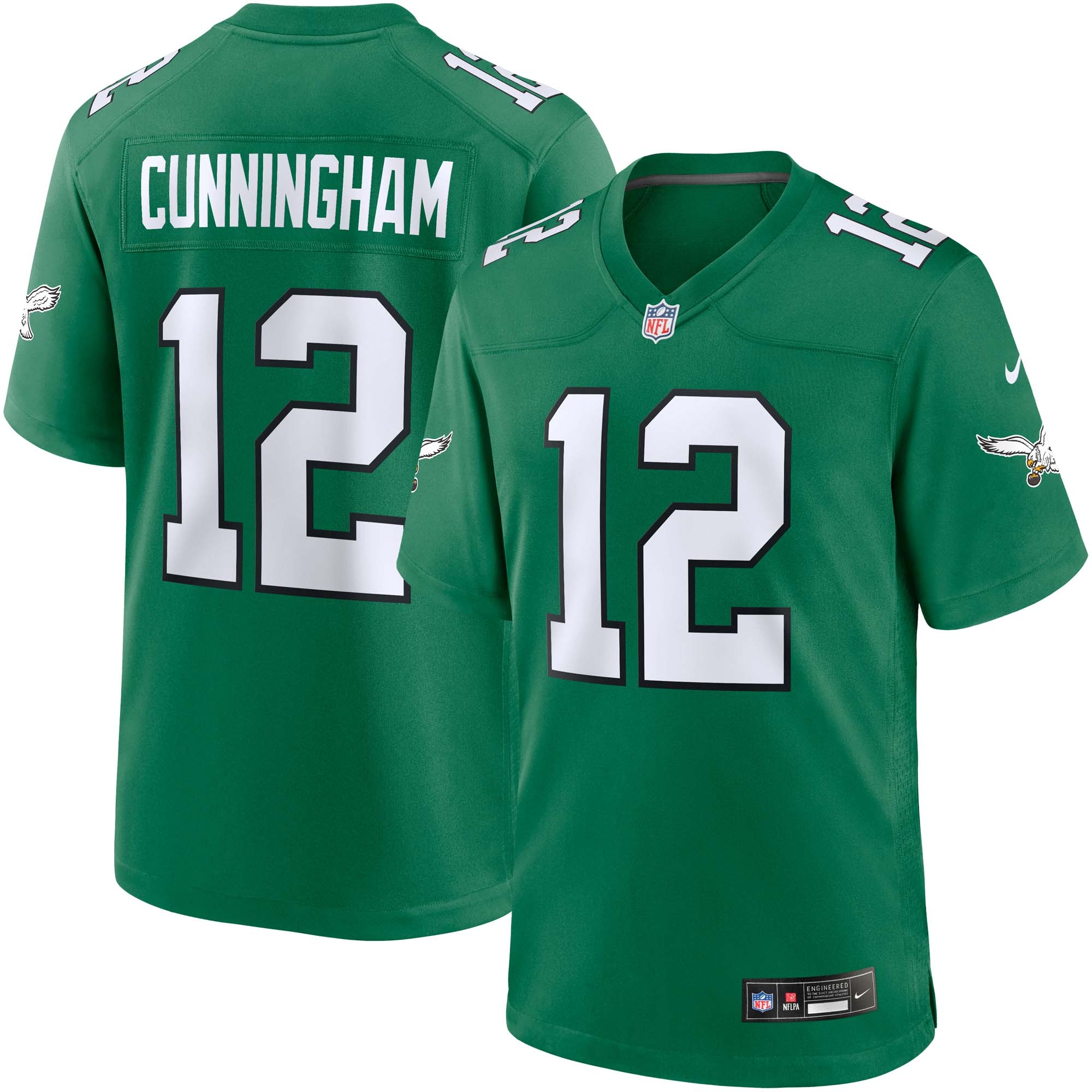 Randall Cunnigham #12 Philadelphia Eagles Classic Nike Game NFL Jersey Green