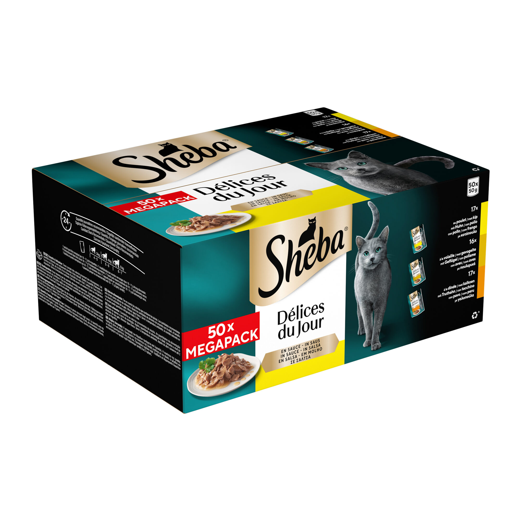 Sheba Delices du Jour - Poultry - Mega Pack - 50 x 50 g