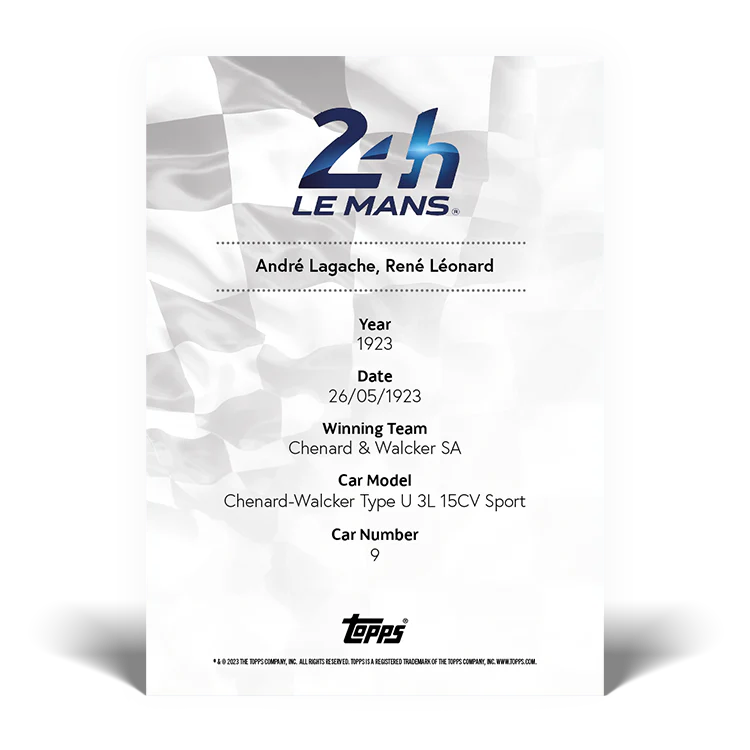 2023 Topps 24H of Le Mans Poster Art #1 - Topps UK