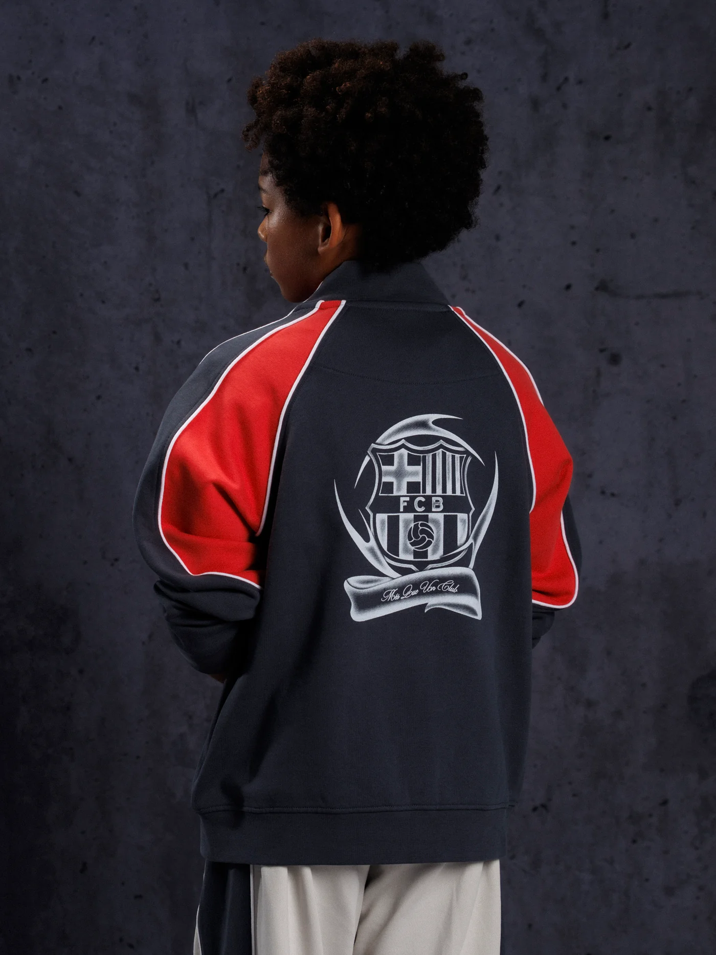 Fleece Zip Black Aftermatch Barça