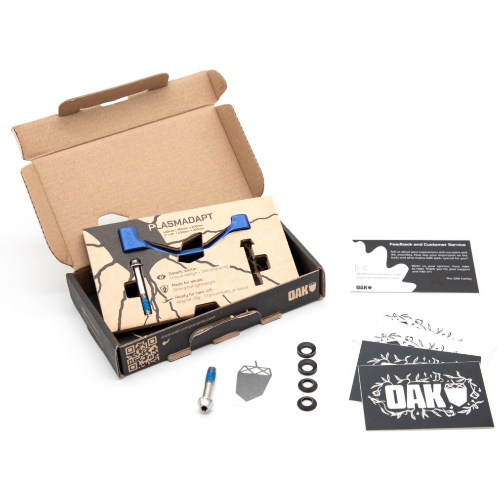 OAK Components PLASMADAPT Brake Caliper Adapter | Postmount +23mm - blue