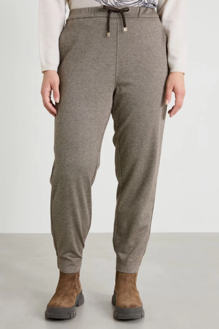 Jacquard trousers - BROWN