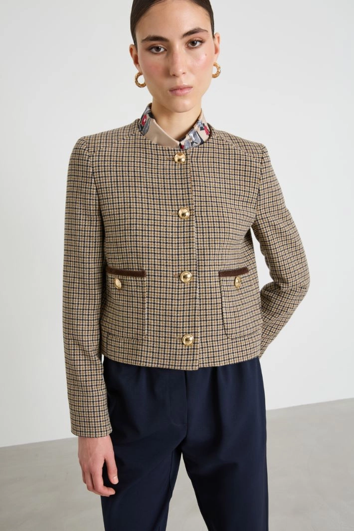 Wool blend jacket - CAMEL