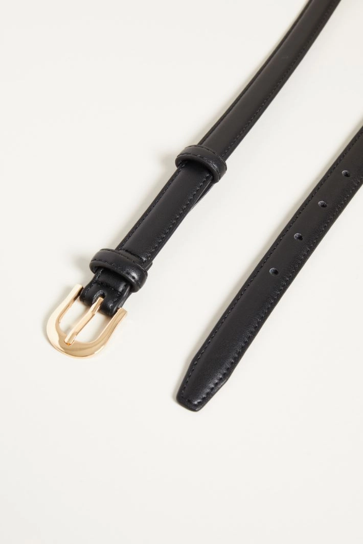 Thin coated belt - BLACK