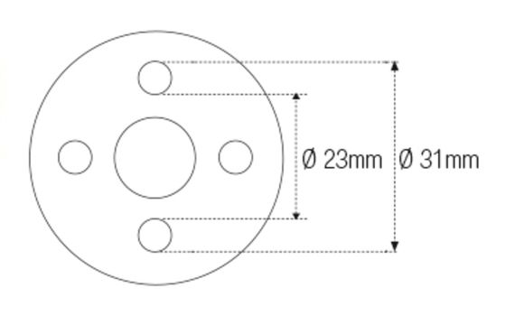 JMP Steering Column Bushing Ø Inner 23mm Ø Outer 31mm 4-Spline UniversalRef: Jmp00050A / 1052088