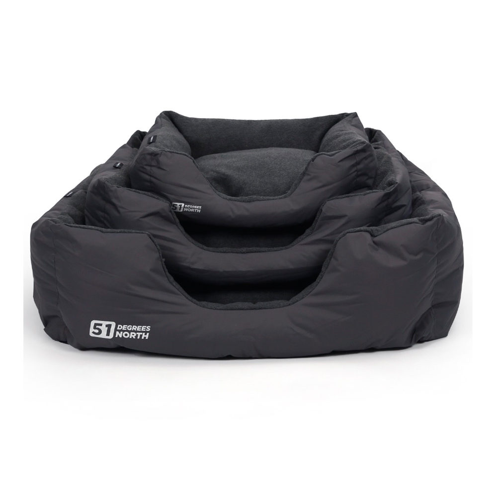 51 Degrees North Dog Basket Storm  - Imperial Grey - M