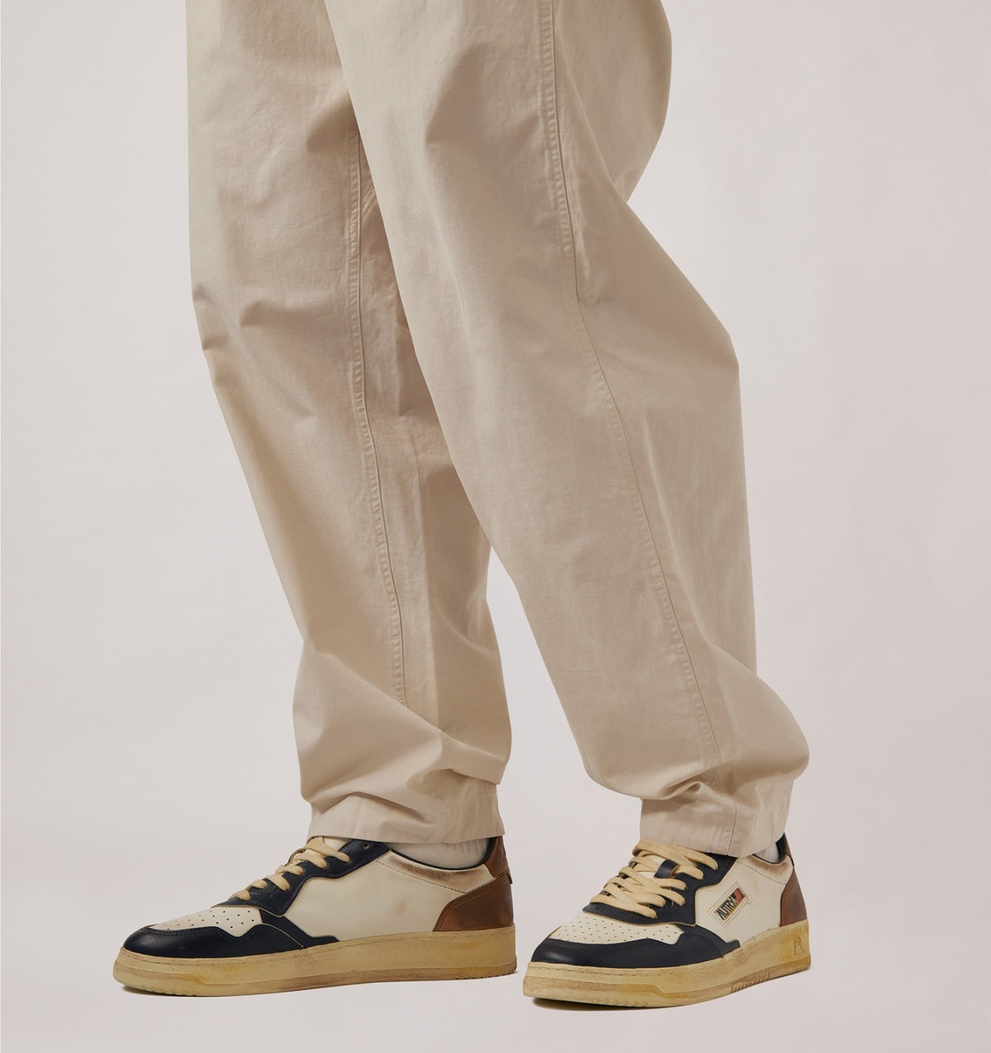 MEDALIST LOW SUPER VINTAGE SNEAKERS IN WHITE COPPER AND SPACE LEATHER