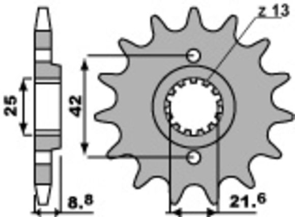 PBR Standard Steel Output Sprocket 523 - 520Ref: Pbr01288A / 1077734002