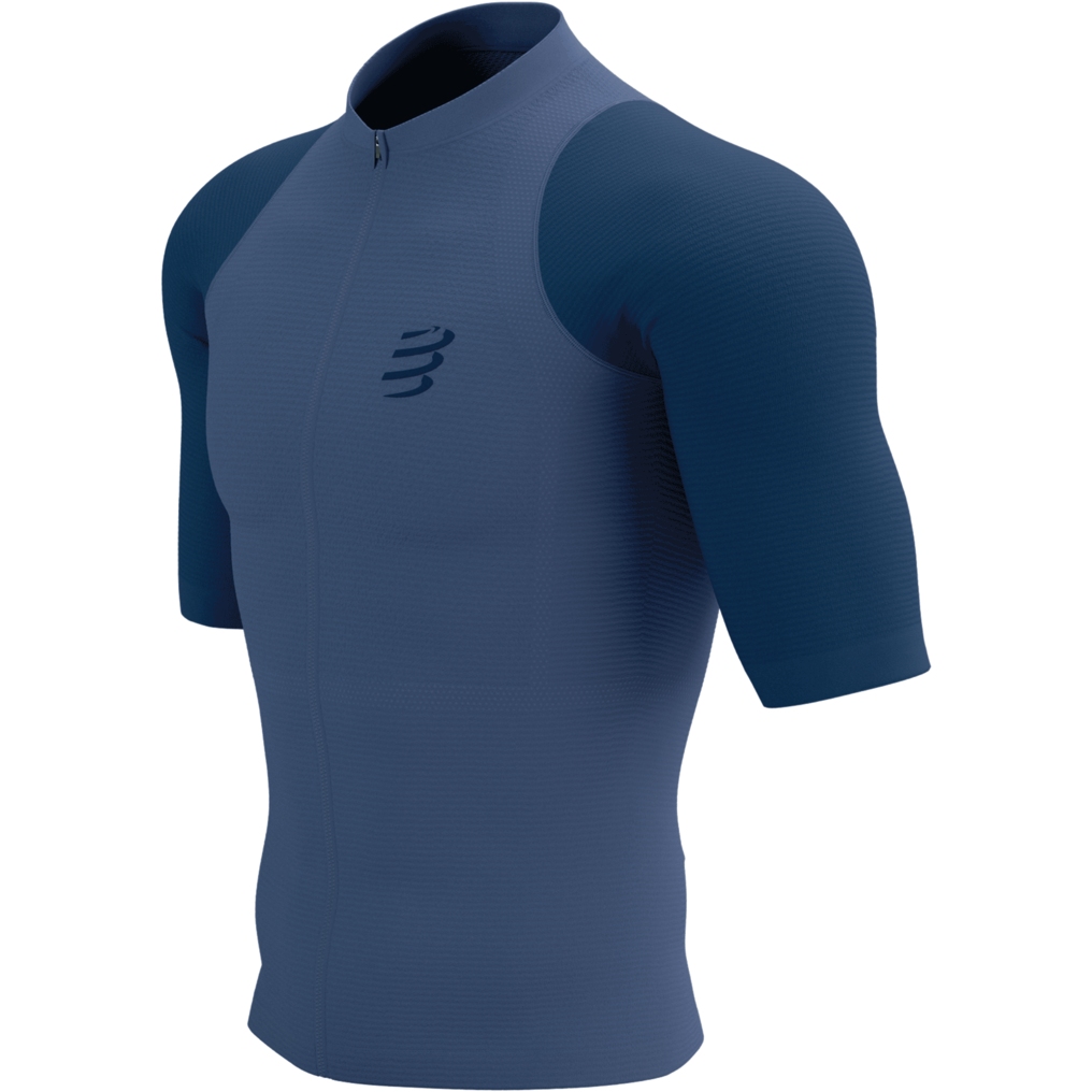 Compressport Trail Racing Postural Short Sleeve Shirt Men - indigo/blues